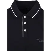 Armani Exchange für Herren. XM001557AF10363UB101 Marineblaues Stretch-Poloshirt (XXL), Lässig, Baumwolle, Kurzarm