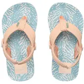 Reef Sandalen Kinder Ahi Peach/Blue Animal-Schuhgröße 26