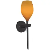 Azzardo IZZA Wandleuchte 1x G9 40W ohne Leuchtmittel IP20, bernsteinfarben/schwarz