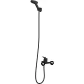 vidaXL Duschkopfset Schwarz G 1/2 Zoll