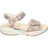 Xsensible Skala bequeme Damensandale, Leder, Sand Combi - Damenschuhe Sandale bequem / lose Einlage, Beige, leder