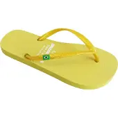 Brasileras Damen Zehensandalen mit rutschfester Sohle bequem schuhe strand/schwimmbad/stadt gelb 36/37 EU - UBCLAPRLW