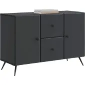 vidaXL Sideboard Schwarz 89 x 34,5 x 60 cm Holzwerkstoff