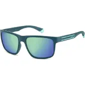 Polaroid PLD 2157/S MATTE TEAL/GREEN MIRROR 57/18/135 Herrenbrillen Sonnenbrillen