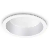 Ideal Lux LED-Einbaustrahler, tief, 10 W, 4000 K, 249025, 1200 lm, Schutzart IP44, 10,3 cm, weiß