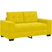 vidaXL Zweisitzer-Sofa Gelb 160 cm Samt