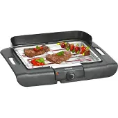 Bomann Elektrogrill BQ 2243 CB, Barbecue-Tischgrill, Indoor-Outdoor BBQ-Grill, Tischgrill für Balkon/Camping/Gartengrill, Grillrost, Windschutz