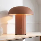LumenXL Kabellose Tischleuchte Noma in Mokka-Braun mit dimmbarem und einstellbarem Licht