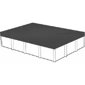 W'eau Pool Abdeckplane Rechteckig 400 x 200 cm Robust Blau UV-Beständig