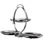 Famanu Vouwvormige Standard - Elegantes Taartplateau - 27 cm hoch - Silber