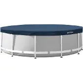 Intex 28082 Pool Abdeckplane rund 366 cm Poolabdeckung Deluxe mit 20cm Überhang