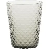 Zafferano 6er-Set Trinkgläser aus der Isolano-Kollektion, mundgeblasen, grau mit hochwertiger Diamantstruktur.
