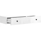 vidaXL Wandmontierter Beistelltisch Hochglanz Weiß 87,5 x 34,5 x 17 cm