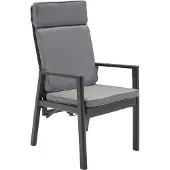 Casa Nova Gartenstuhl MIRO BHT 58x110x65 cm grau Stapelstuhl