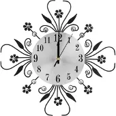 Lixada Eisen Europäischer Stil FlowerShaped Wallmounted Clock Hanging Wall Clock
