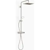 Dornbracht Showerpipe mit Brause-Thermostat ohne Handbrause, Ausladung Standbrause 450mm, Kopfbrause 300x240mm, 34459980-06, Farbe: Platin Matt