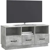 vidaXL TV-Schränk Betongrau 102 x 34,5 x 47 cm Holzwerkstoff