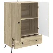 vidaXL Sideboard Sonoma-Eiche 66 x 34,5 x 95 cm Holzwerkstoff