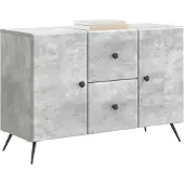 vidaXL Sideboard Betongrau 89 x 34,5 x 60 cm Holzwerkstoff