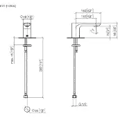 Dornbracht LISSÉ Waschtisch-Stand-Auslauf ohne Ablaufgarnitur, Ausladung 130mm, 13700845-99, Farbe: Dark Platinum gebürstet