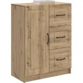 vidaXL Sideboard Artisan-Eiche 66 x 34,5 x 87 cm Holzwerkstoff