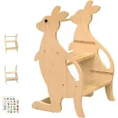 OEM Holz-Schiebeleiter für Kinder ab 1 Jahr, höhenverstellbar, Toiletten-Training