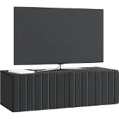 vidaXL Wandmontierter TV-Schrank 98 x 41 x 30 cm Schwarz Holzwerkstoff