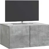 vidaXL Wandmontierter TV-Schrank Betongrau 59,5 x 41 x 30 cm