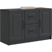 vidaXL Sideboard Schwarz 89 x 34,5 x 57 cm Holzwerkstoff