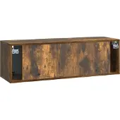 vidaXL Wandmontierter TV-Schrank Geräucherte Eiche 98 x 31 x 30 cm