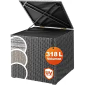 Casaria Auflagenbox 318L Polyrattan