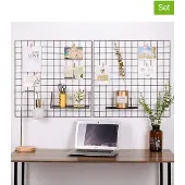 Hobby Hall 2er-Set: Memoboards in Schwarz - (B)60 x (H)60 x (T)3 cm - onesize