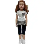 SMILYPLAY Laufpuppe Julka 70cm mit kämmbaren Haaren und bequemem Outfit SP83935