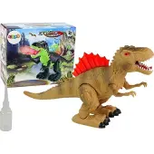 Dino Dinosaurier bläst Feuer Dampf Lichter Batterie Braun