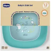 Chicco Set mit 2 türkisfarbenen Tellern ab 12 Monaten