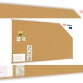Allboards Pinnwand braun, aus Kork, mit Aluminiumrahmen, 180 x 100 cm