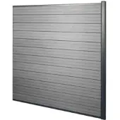 MVG WPC-Sichtschutz 3er Set, 5,6 m - grau