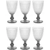 Usorteret Wasserglas mit Kristalldesign, 256 ml, 6 Stück