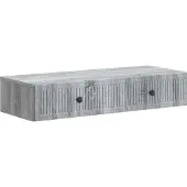 vidaXL Wandmontierter Beistelltisch Graues Sonoma 87,5 x 34,5 x 17 cm