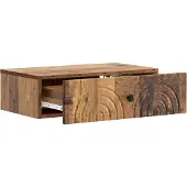 vidaXL Wandmontierter Beistelltisch Altholz 59 x 34,5 x 17 cm