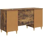vidaXL Schreibtisch Geräucherte Eiche 142,5 x 50 x 75 cm Holzwerkstoff