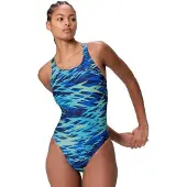 Speedo Hyperboom Print Medalist Badeanzug