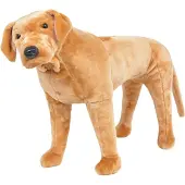 vidaXL Plüschtier Hund Labrador Stehend Plüsch Hellbraun XXL