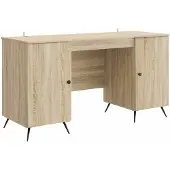 vidaXL Schreibtisch Sonoma-Eiche 142,5 x 50 x 75 cm Holzwerkstoff