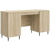 vidaXL Schreibtisch Sonoma-Eiche 142,5 x 50 x 75 cm Holzwerkstoff