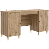 vidaXL Schreibtisch Artisan-Eiche Holzwerkstoff 142,5 x 50 x 75 cm