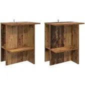 vidaXL Couchtisch 2 stk. Altholz 40 x 30 x 49 cm Holzwerkstoff