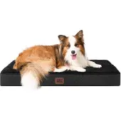 OEM Orthopädisches Hundebed mittelgroß 91x68x9cm waschbar weich schwarz