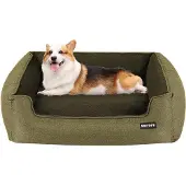 OEM Hundebett, olivgrün, 90x75x25cm, abnehmbar und waschbar