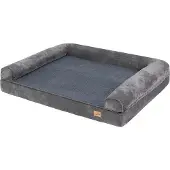OEM Orthopädisches Hundebett XXL Grau mit Kissen waschbar